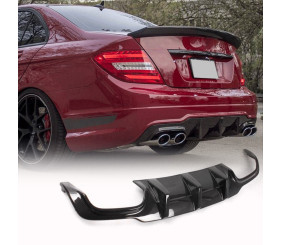 Дифузор заднього бампера V3 (для AMG SD/Coupe 2012-2014, Карбон) для Mercedes C-class W204 рр