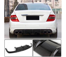Дифузор заднього бампера V3 (для AMG SD 2008-2011, Карбон) для Mercedes C-class W204 рр