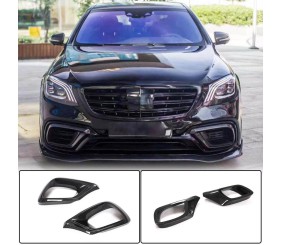 Карбонові вставки передній бампер (для AMG 2018-2021) для Mercedes S-сlass W222 рр