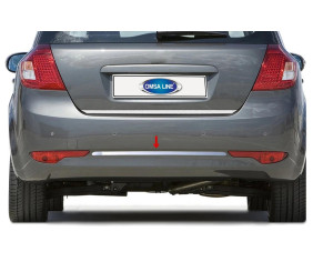 Накладка на торець заднього бампера OmsaLine (2009-2012, HB, нерж.) для Kia Ceed рр