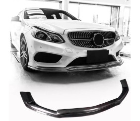 Накладка на передній бампер Lip V1 (для AMG-Line 2013-2016, Карбон) для Mercedes E-сlass W212 рр