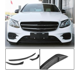 Накладка на передній бампер Lip V2 (для AMG-Line / E43 AMG 2016-2019, Карбон) для Mercedes E-сlass W213 рр