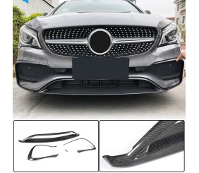 Накладка на передній бампер Lip (для AMG-Line SD 2017-2019, Карбон) для Mercedes CLA C117 рр