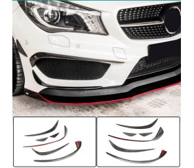 Накладки на передній бампер (для CLA45 AMG SD 2013-2016, Карбон) для Mercedes CLA C117 рр