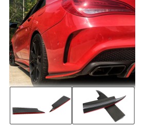 Накладки на задній бампер V2 (для AMG-Line / CLA45 AMG SD, Карбон) для Mercedes CLA C117 2013-2019 рр
