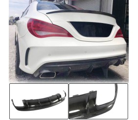 Дифузор заднього бампера (для AMG-Line / CLA45 AMG 2017-2019, Карбон) для Mercedes CLA C117 рр
