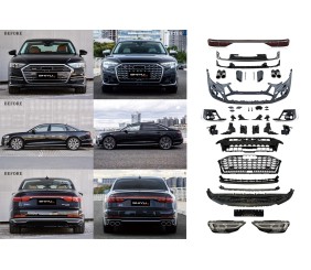 Комплект рестайлінгу з заміною фар (На S8 2025) для Ауди A8 2018- рр