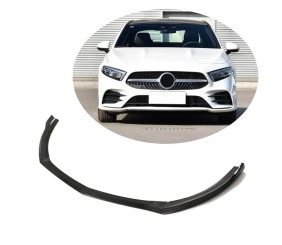 Накладка на передній бампер Lip V2 (для AMG-Line SD 2018-2021, Карбон) для Mercedes A-сlass W177 2018- рр