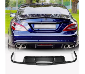 Дифузор заднього бампера (для Base/CLS63 AMG 2015-2018, Карбон) для Mercedes CLS C218 рр