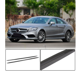 Бокові пороги (для AMG-Line / CLS63 AMG SD 2015-2018, Карбон) для Mercedes CLS C218 рр