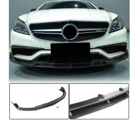 Накладка на передній бампер Lip V2 (для CLS63 AMG SD 2015-2018, Карбон) для Mercedes CLS C218 рр