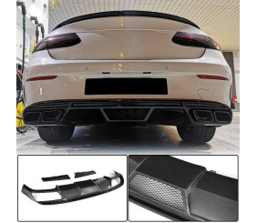 Дифузор заднього бампера V1 (для AMG-Line 2017-2019, Карбон) для Mercedes E-class coupe C238 рр