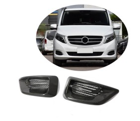 Накладки на протитуманки V2 (2014-2019, Карбон) для Mercedes Vito/V-class W447 2014- рр