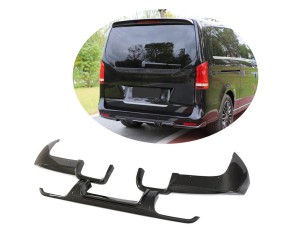Дифузор заднього бампера V3 (для V-Class 2014-2019, Карбон) для Mercedes Vito/V-class W447 2014- рр