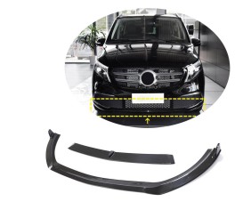 Накладка на передній бампер Lip (2020-2026, Сухий карбон) для Mercedes Vito/V-class W447 2014- рр