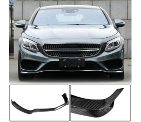 Накладка на передній бампер Lip V1 (для AMG-Line 2015-2018, Карбон) для Mercedes S-class C217 Coupe рр