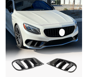 Вставки в передній бампер (для AMG-Line 2015-2018, Сухий карбон) для Mercedes S-class C217 Coupe рр