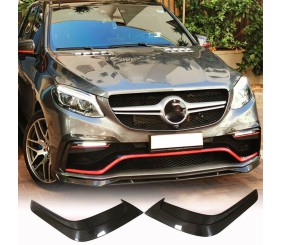 Накладки на передній бампер (для GLE63 AMG, Карбон) для Mercedes GLE coupe C292 2015-2019 рр