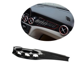 Накладка на центральну консоль (2014-2016, Карбон) для Mercedes GLA X156 рр
