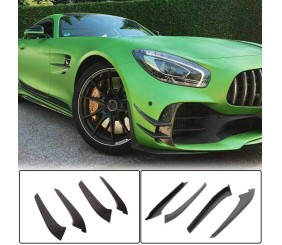 Накладки на передній бампер V1 (для GT R 2016-2019, Карбон) для Mercedes AMG GT C190/R190 рр