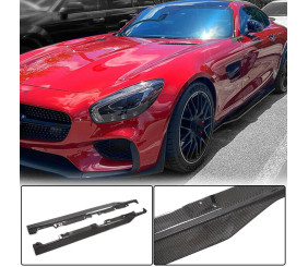 Бокові пороги (для 2015-2017, Карбон) для Mercedes AMG GT C190/R190 рр