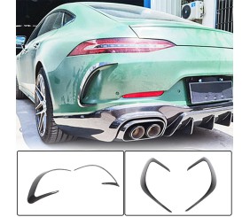 Накладки на задній бампер V2 (для GT63 2018-2022, Карбон) для Mercedes AMG GT 4 X290 2018- рр