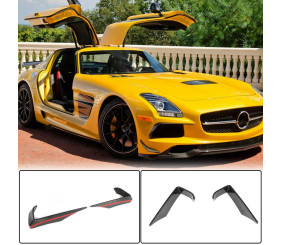 Накладки на передній бампер Flap V2 (Карбон) для Mercedes SLS C197 2010-2014 рр