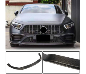 Накладка на передній бампер Lip (для AMG/AMG-Line 2018-2020, Карбон) для Mercedes CLS C257 2018- рр
