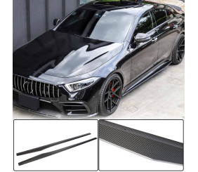 Бокові пороги V1 (для AMG/AMG-Line 2018-2020, Карбон) для Mercedes CLS C257 2018- рр