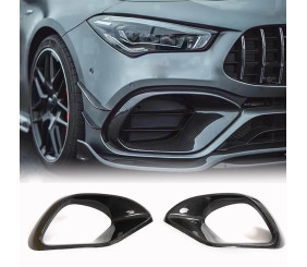 Накладки на передній бампер (для CLA45 AMG SD, Карбон) для Mercedes CLA C118 2019- рр