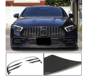 Накладки на передній бампер (для AMG-Line 2018-2020, Карбон) для Mercedes CLS C257 2018- рр