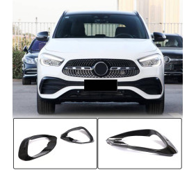 Накладки на передній бампер V1 (для AMG/AMG-Line, Карбон) для Mercedes GLA H247 2020- рр