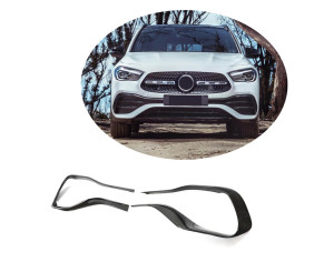 Накладки на передній бампер V2 (для AMG/AMG-Line, Карбон) для Mercedes GLA H247 2020- рр