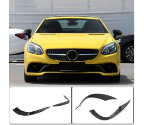 Накладки на передній бампер (для Base 2016-2020, Карбон) для Mercedes SLK R172 рр