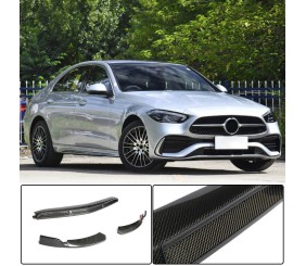 Накладка на передній бампер Lip (для AMG-Line, Карбон) для Mercedes C-class W206 2022- рр