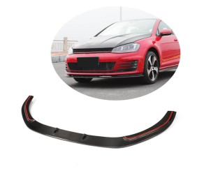 Накладка на передній бампер Lip V2 (для GTI HB 2012-2017, Карбон) для Volkswagen Golf 7/E-Golf рр