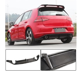 Дифузор заднього бампера V3 (для Base/GTI HB 2012-2017, Карбон) для Volkswagen Golf 7/E-Golf рр