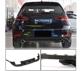 Дифузор заднього бампера (для Base/GTI HB 2017-2020, Карбон) для Volkswagen Golf 7/E-Golf рр