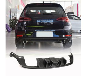 Дифузор заднього бампера (для Base/R/GTI HB 2017-2020, Карбон) для Volkswagen Golf 7/E-Golf рр