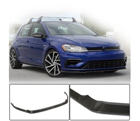 Накладка на передній бампер Lip V1 (для R/R-Line 2017-2020, Карбон) для Volkswagen Golf 7/E-Golf рр
