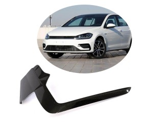 Накладки на передній бампер (R/R-line HB 2017-2020, Карбон) для Volkswagen Golf 7/E-Golf рр