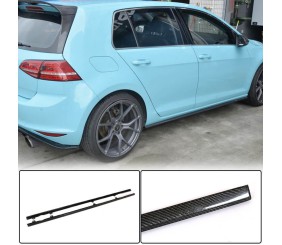 Бокові пороги (для R/R-line 2017-2020, Карбон) для Volkswagen Golf 7/E-Golf рр