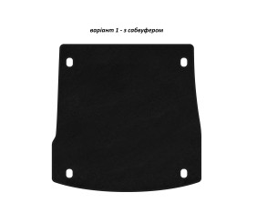 Килимок багажника текстильний Premium V-1 (з сабвуфером, Чорний) для Alfa Romeo Stelvio 2016- рр