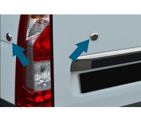 Заглушки (4 шт, нерж) OmsaLine - Італійська нержавійка для Nissan NV400 2010-2024 рр