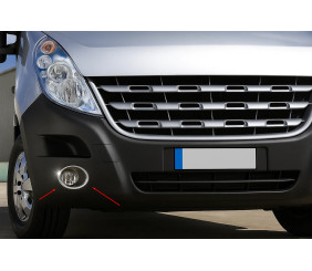 Накладки на противотуманки (2 шт., нерж.) для Nissan NV400 2010-2024 рр