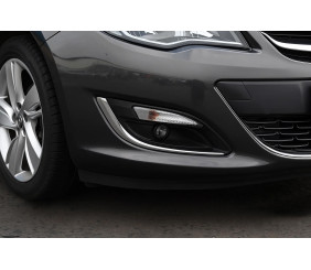 Накладки на противотуманки (2 шт., нерж) 2010-2013, OmsaLine для Opel Astra J рр