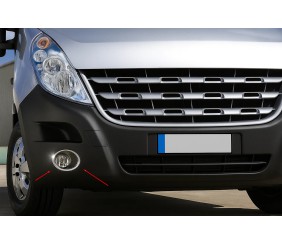 Накладки на противотуманки (2 шт., нерж.) для Opel Movano 2010-2021 рр