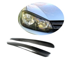 Вії на фари (для HB 2010-2013, Карбон) для Volkswagen Golf 6 рр