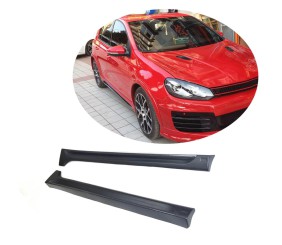 Бокові пороги (для Base HB 2010-2013, Карбон) для Volkswagen Golf 6 рр