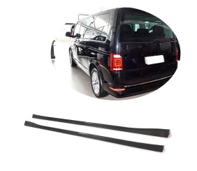 Бокові пороги (для короткої бази, Карбон) для Volkswagen T6 2015-2024 рр